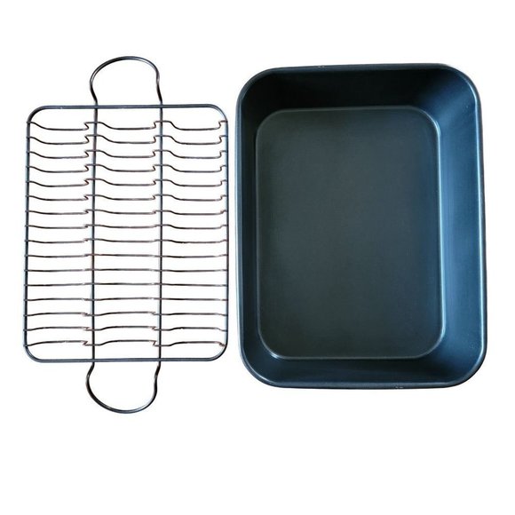 Brandless Kitchen Non Stick Carbon Steal Roasting Pan With